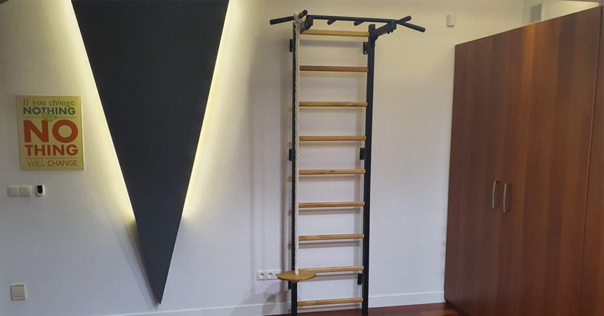 Wall bars in the loft