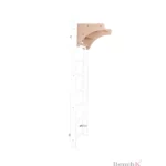 Wooden pull up bar BenchK PB204 in light beech