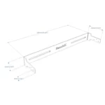 Dimensions for Wall holder BenchK WH1 for wooden wall bars